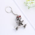 thumbnail image 4 of Fashion Skull Skeleton Keychain Rubber Keyring Keys Holder Handbag Decorations Hanging Pendant (Skateboard), 4 of 8