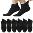 thumbnail image 4 of YYYTop Men’S Socks, Mens Hiking Socks 6 Pairs Man Socks Mesh Ventilation Non Slip Liner Footies Thin Socks Lightweight Socks Socks for Teens Black Christmas Deals, 4 of 8