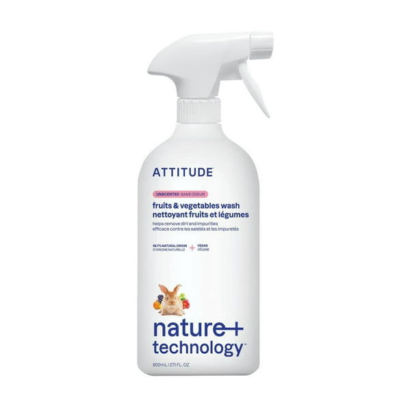 ATTITUDE nature+ technology, Fruit and Vegetable Wash, Unscented