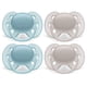 thumbnail image 1 of Chupete Ultra Soft de Philips AVENT, 6-18 Meses, Azul y Gris, Paquete de 4, SCF211/40, 1 of 3
