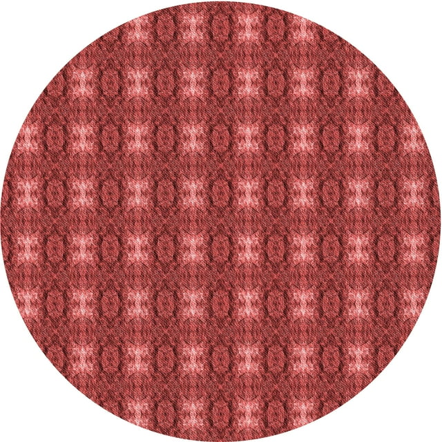 Ahgly Company Tapis d'Intérieur Lavables à la Machine, Carrés, Transitionnels, Rouges, 3 Pi Carrés