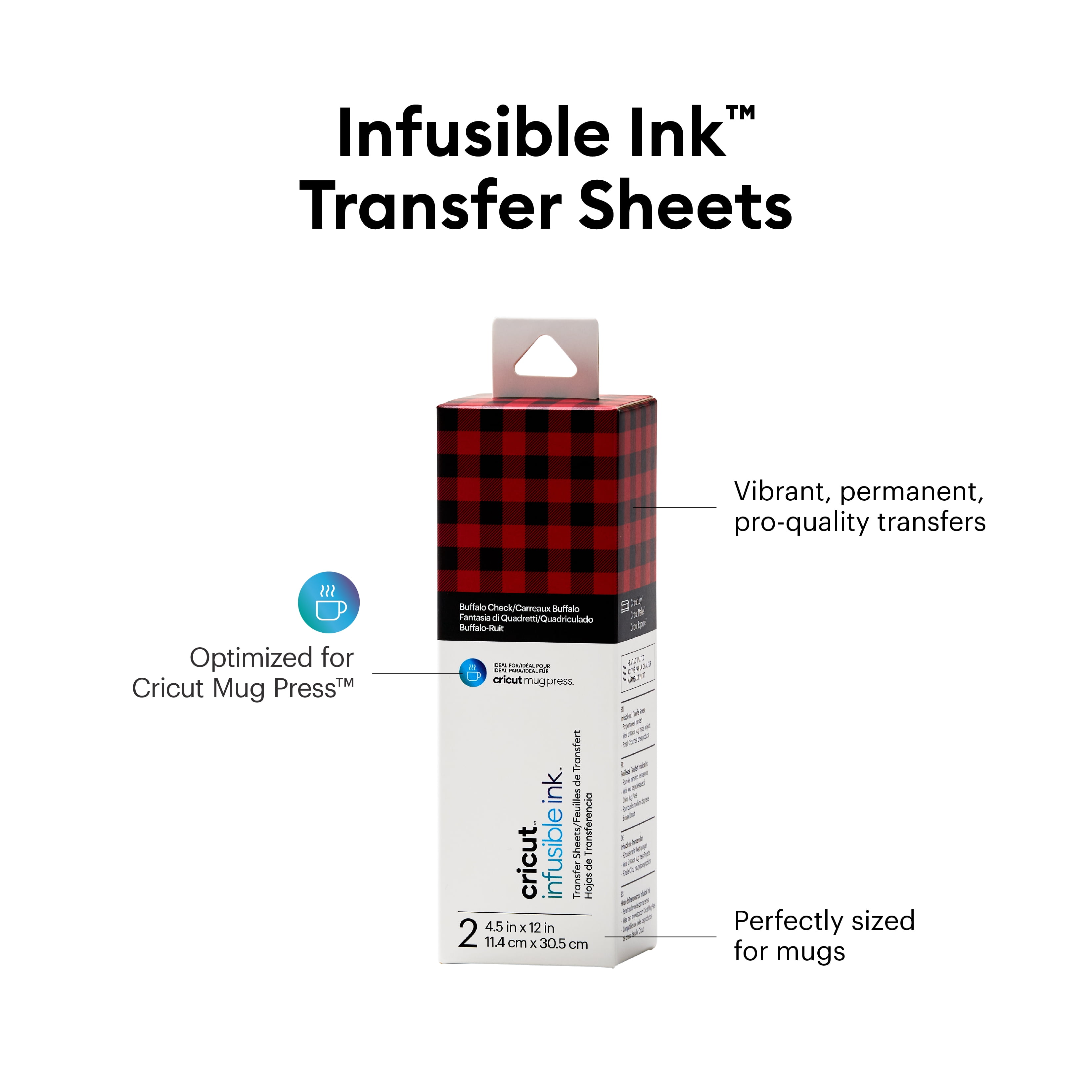 Infusible Ink™ Transfer Sheets Patterns (2 ct), 4.5" x 12",BUFFALO CHECK
