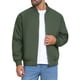 thumbnail image 4 of Chaqueta Bomber INSPIRE CHIC para hombres, abrigo de otoño, cierre completo, puños acanalados, chaqueta de béisbol XL verde, 4 of 6