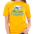 thumbnail image 3 of Plus Size Mission Complete Graphic Design Unisex Ring Spun Combed Cotton Short Sleeve Deluxe Jersey T-Shirt - Taxi Gold 2XL, 3 of 4