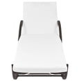 thumbnail image 3 of vidaXL Chaise Longue avec Coussin et Table en Rotin Synthétique Brun, 3 of 5
