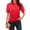 04-Red, variant on NAMTYQX Sports Tops for Women Uk Casual Womens Polo Shirts Lapel V Neck Soft Fashion Short Sleeve Army Green Size 2XL