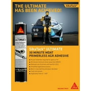 Sikaflex ULTIMATE, Adhesive Polyurethane, Black Ultimate Primerless Auto Glass Industrial Sealant, 600ml, 9 Pieces