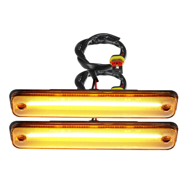 Luz LED de posición lateral 25952319, luces de señal de giro delanteras, lámparas de posición lateral de guardabarros para Hummer H2 2003-2009, lente transparente, luz LED ámbar, 1 par