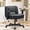 Black, variant on Criss Cross Legged Office Chair with Wide 3 Layer Cushions, Ergonomic Criss Cross Desk Chair with Dynamic Lumbar Support and Flip-up Arms, Mid Back Fabric Swivel Vanity Chair for Work, Study, Leisure