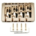 thumbnail image 4 of Musiclily Pro 19mm String Spacing Locking Saddles Hard Zinc 4-String Bass Bridge, Gold, 4 of 5