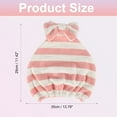 thumbnail image 2 of Unique Bargains 2pcs Hair Drying Towel Hair Towel Wrap for Women Striped Bow Drying Cap for Short Hair Pink Green White, 2 of 7