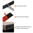 thumbnail image 5 of Uxcell 36mm x 3000mm Flexible TPE Self Adhesive U-Shape Veneer Edging Edge Banding Black, 5 of 6