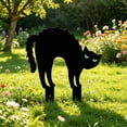 thumbnail image 5 of DefiDgd Halloween Metal Cat Garden Stakes Black,Silhouette Style Yard Decor with Green Eyes Design for Outdoor Lawn Flower Bed Patio Porch Pathway Home Holiday Decoration(II), 5 of 8