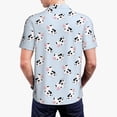 thumbnail image 4 of Balery Cute Farm Cow Printed Men’s Short Sleeve Polo Shirt, Midweight Men's Shirt,Golf Polo shirts -Large, 4 of 9