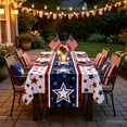 thumbnail image 5 of 4th of July Table Runner, Stars Patriotic Memorial Day Table Runner Independence Day Kitchen Dining Table Decoration for Outdoor Indoor Home Party Decor 13 x 72 Inch, 5 of 7