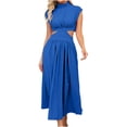 thumbnail image 1 of Robe Sans Manches pour Femmes Été Décontractée en Vrac Robes Longues à la Mode, 1 of 4