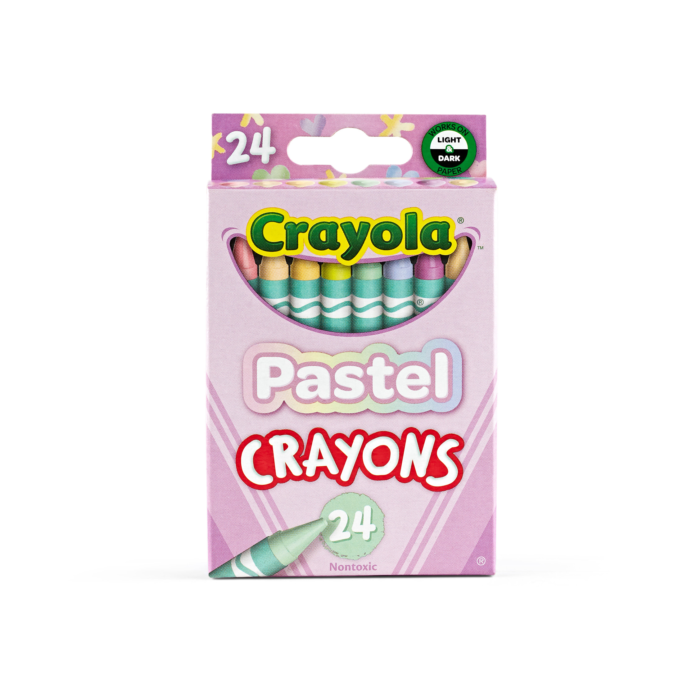 Crayola 24 Ct Pastel Crayons, School Supplies, Art Supplies, Creative Gifts for Kids Ages 3+