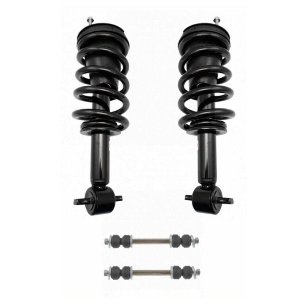 4pc Kit Shock & Coil Spring Sway Bar End Link For Sierra Silverado