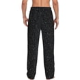 thumbnail image 3 of Balery Black Glitter print Men's Pajama Pants,Ultra Lightweight Pjs,Lounge Pant-Large, 3 of 9