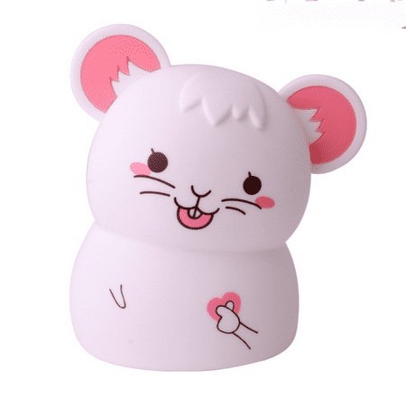 

Reliable Mouse Night Light Brightness Adjustable Silicone Material Gentle Eye Protection Light Stable Button Switch Practical Gift