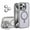Gray, variant on Allytechgroup Magnetic Case for iPhone 13 Pro Max with Aluminum Alloy Stand/ Metal Buttons/ Camera Lens Protector [Compatible with MagSafe] Anti-Yellow Translucent Matte Clear Back Cover, Black