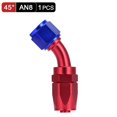 thumbnail image 1 of 1pcs Black AN6 8 10 Straight 45 90 Degree Oil Fuel Swivel Hose Oil Hose End Adapter Kit~2243, 1 of 1