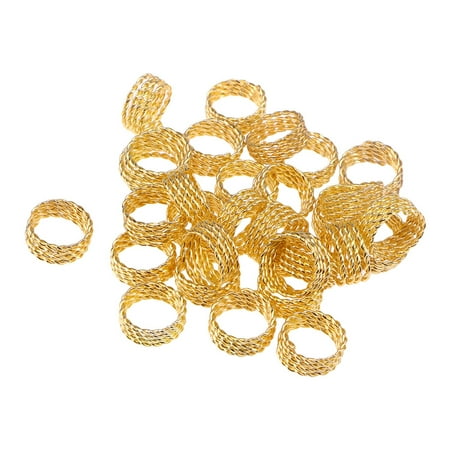 WAXIAYU 30pcs Hair Jewelry Rings for Braids and Dreadlocks - Golden