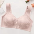 thumbnail image 3 of Minimizer Bras for Women Full Coverage Solid Button Closure Wire-Free Push Up Ladies Bras Lightweight and Comfortable Shoulder Strap Bras for Women Front Closure 40, 3 of 3