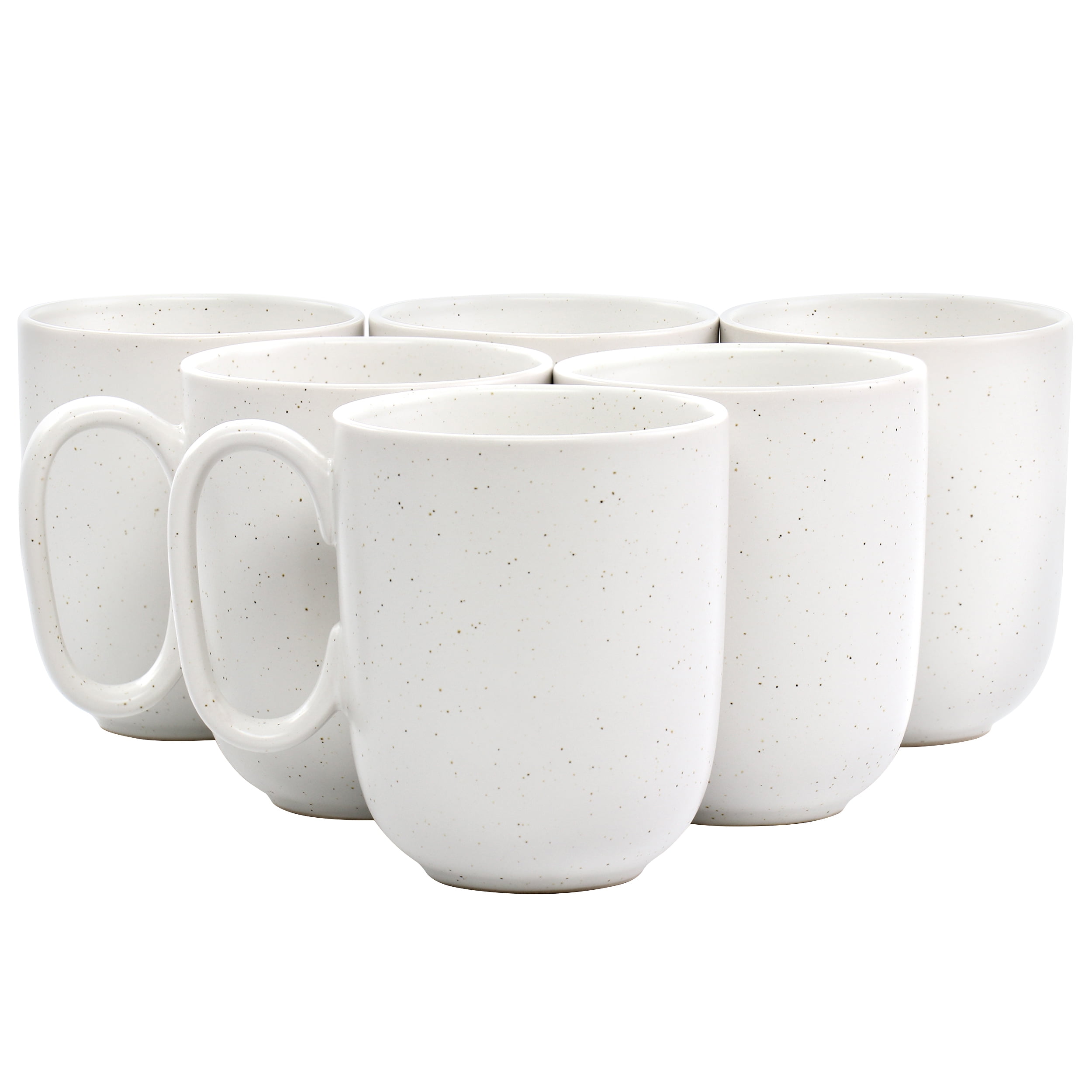 Studio 3B Mio 6 Piece 15 Ounce Round Stoneware Mug Set in Sea Salt ...