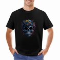thumbnail image 2 of Skull T-shirt Skull Unisex T-shirt Unisex tees Casual Cotton Colorful Printing, 2 of 5