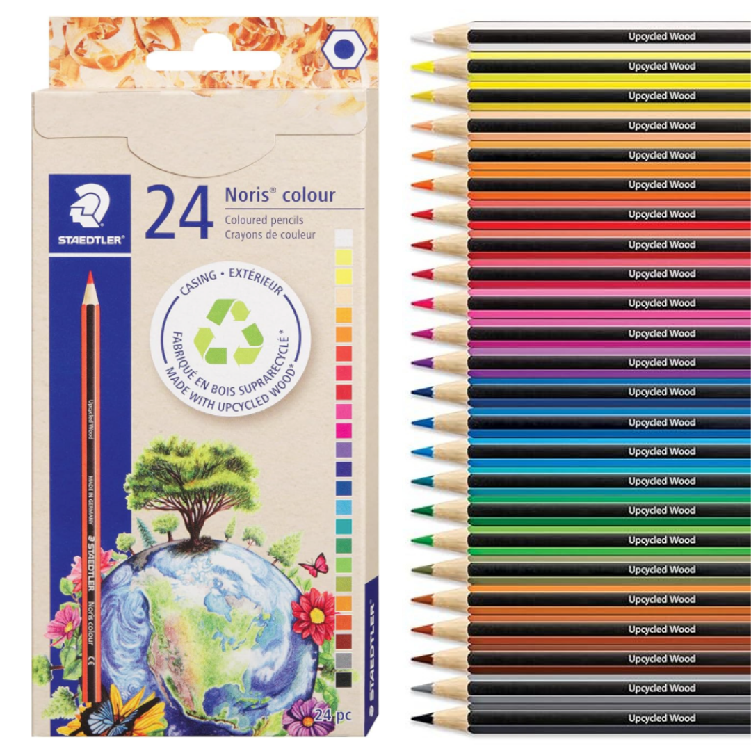 STAEDTLER Colored Pencils 6-Pack (6 sets of 24 pcs) for School Supplies - Break-Resistant Lead, Sustainably Made, Vibrant Colors for Artists & Students, 144 Count