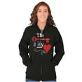 thumbnail image 4 of The Key To My Heart Valentines Day Zip Hoodie Sweatshirt Women Brisco Brands S, 4 of 6