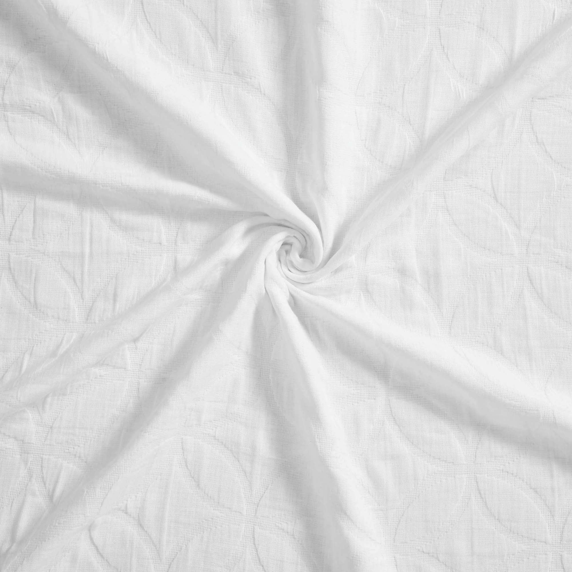 Superior 3-Piece Serenity Cotton Matelasse Line Bedspread Set, Oversized Bedspreads, Full, White
