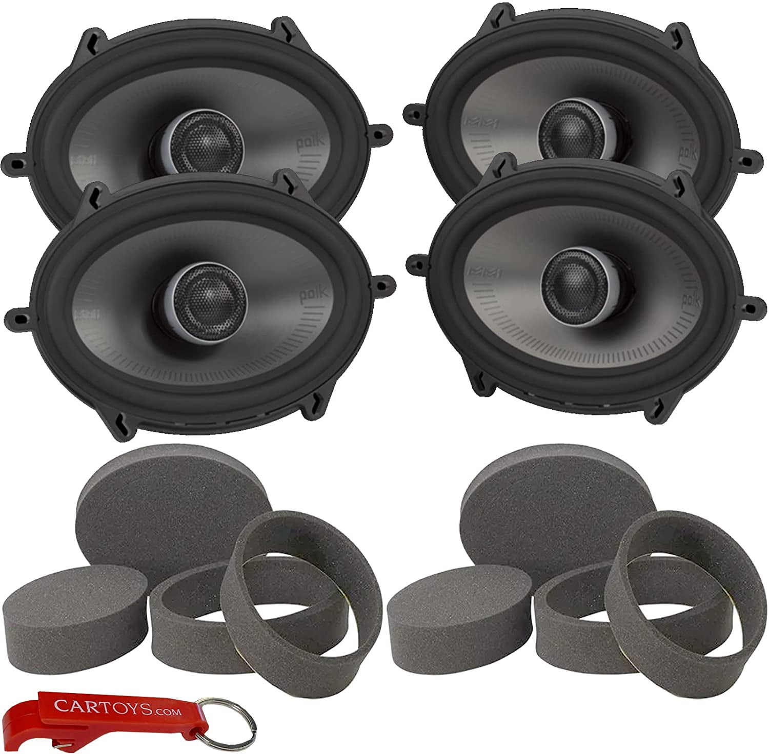 reinigen Sleutel duisternis Polk Audio MM1 Series MM572 Speakers and Fast Rings 4-Pack Bundle. 5x7 Inch  300W Peak, 100 W RMS Coaxials for Marine/Boat/ATV/Car Audio, Rings Increase  Mid-Bass, Reduce Vibration & Rear Reflection - Walmart.com