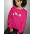 thumbnail image 2 of Live Life Daisy Lettering Sweatshirt Women -Image by Shutterstock, Female Large, 2 of 4