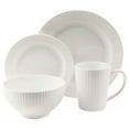 thumbnail image 2 of Josephine Cafe 16 pc Dinnerware Set - White - Embossed - Fine Ceramics, 2 of 2