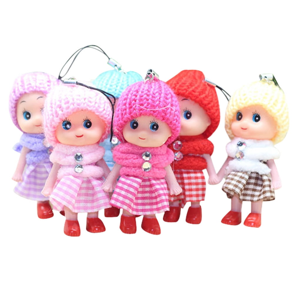 Aimik 5Pcs Kids Toys Soft Interactive Baby Dolls Toy Mini Doll For