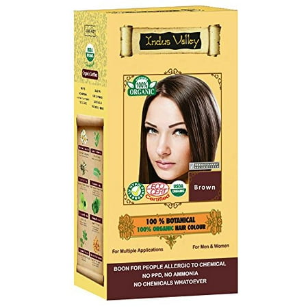 100% Certified organic brown hair color (Contain certified ingredients like organic Aloe, certified organic Amla, and certified organic (Best Henna For Grey Hair In India)