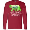 thumbnail image 3 of Inktastic Gatlinburg, Tennessee- Mountains and Bear Shape Long Sleeve T-Shirt, 3 of 5