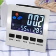 thumbnail image 4 of Reloj digital Fecha Semana Hora Pantalla LED Reloj de escritorio retroiluminado Oficina en casa Calendario digital, Blanco, Tipo USB Scienceny HA001900-03B, 4 of 6