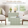 thumbnail image 4 of LAZZO Nesting Coffee Table Set of 2, Modern Wooden Side End Tables for Living Room, Bedroom, Office & Small Spaces, Light Green, 4 of 8