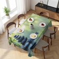 thumbnail image 3 of Zen Stones Table Cloth Waterproof Tablecloths, Nature Water Reflection Country Botanical Tablecloth Dining Table Cover for Kitchen Party Tabletop Outdoor, Rectangle Tablecloth 60x120 Inch, 3 of 9