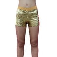 thumbnail image 6 of Shorts For Women Women's Sequins Elastic Waist Sparkly Straight Leg Glitter Hot Pants Sequin For Women Shorts, 6 of 7