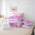 thumbnail image 6 of Feelyou Fashion Cartoon Bow Bedding Comforter Set 7pcs, Fairy Princess Full Bedding Set, 6 of 8