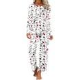 thumbnail image 2 of FAIWAD Ensemble de Pyjama pour Femmes Manches Courtes Capri avec Pantalon Long Doux Confortable Ensemble de Nuit d'Été, 2 of 6