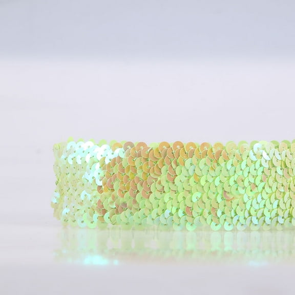 Milisten 1Pc Light Green Sequin Headband Elastic Hairband for Sport Use and Parties