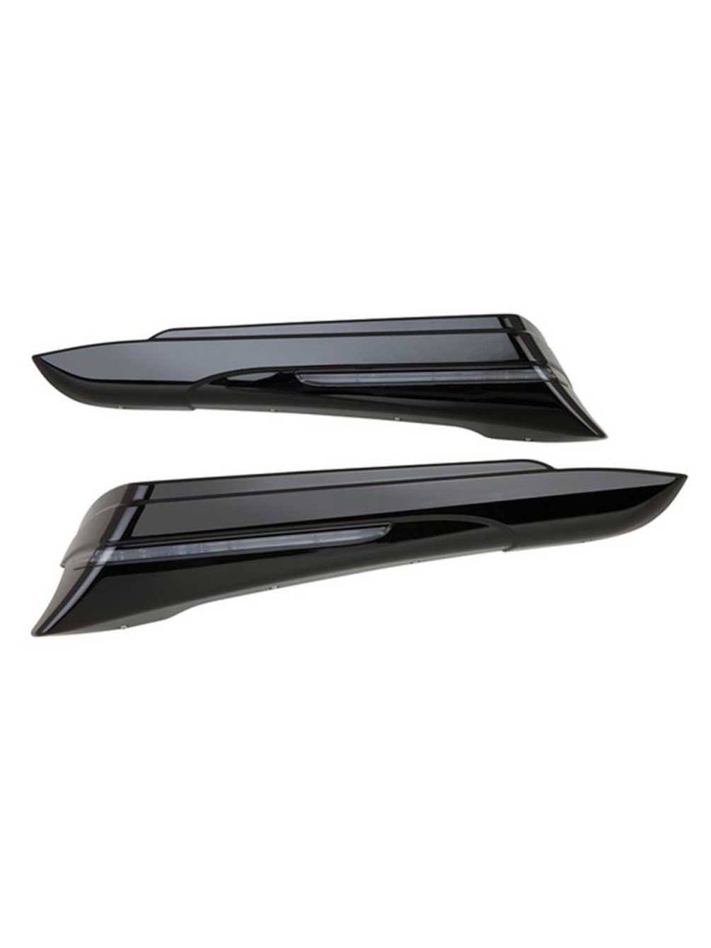 Ciro Saddlebag Extensions (Pair) 14up Harley Road, Electra Glides Chrome or Blk