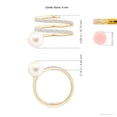 thumbnail image 5 of ANGARA Freshwater Cultured Pearl Spiral Wrap Ring in 14K Yellow Gold for Women | June Birthstone, Birthday, Anniversary, Jewelry Gift for Women | Pearl Ring, 5 of 9