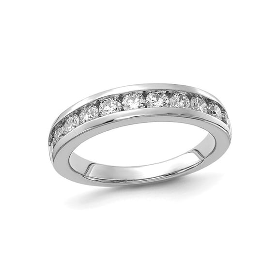 1.00 Carat (Ctw VS1-VS2, D-E-F) Lab-Grown Diamond Wedding Band Ring in 14K White Gold for Women