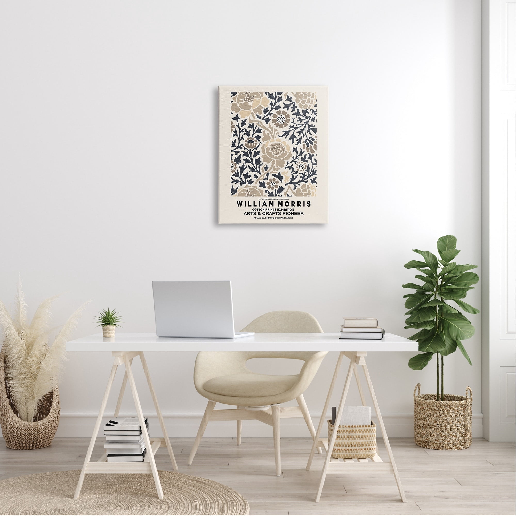 Stupell Industries Flower Blossom Silhouettes Pattern Exhibition Flyer Canvas Wall Art, 24 x 30, Design by Ros Ruseva